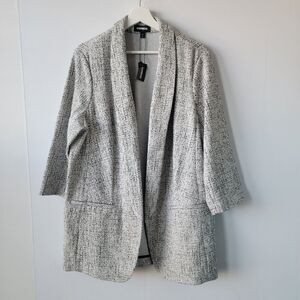 Express Gray Textured Blazer